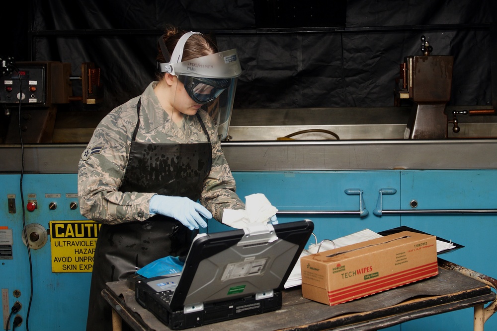 Fabrication and NDI Airmen maintain mission