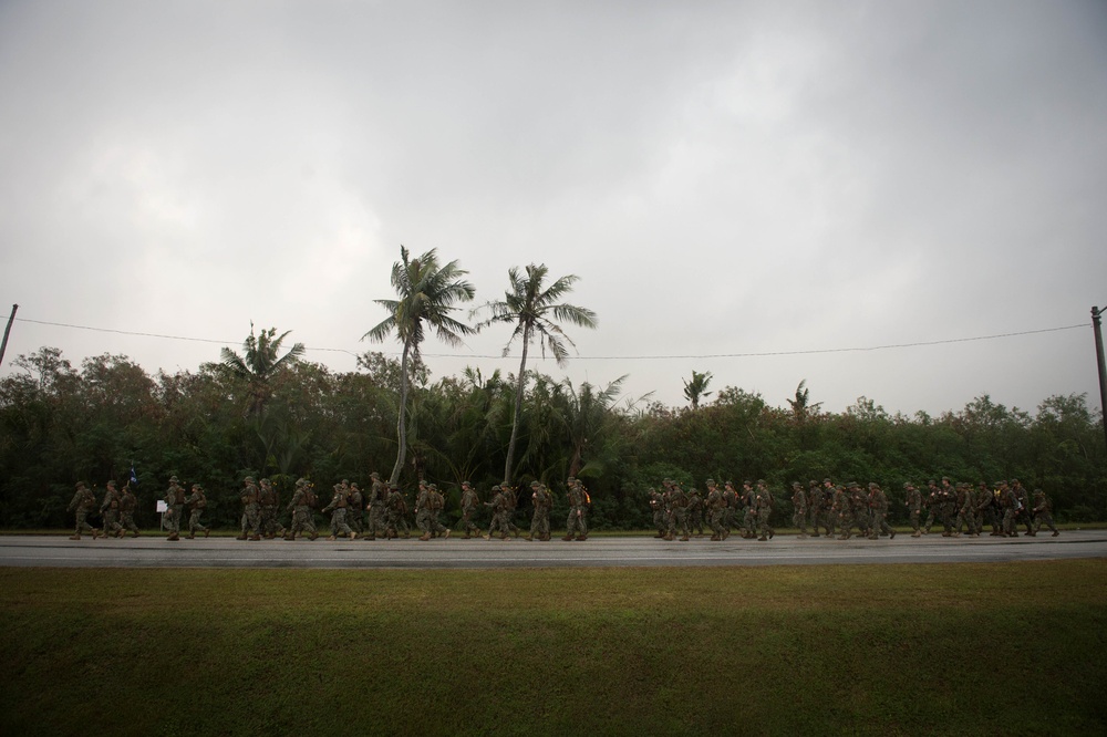 Coastal Riverine Group ONE Detachment Guam command force march