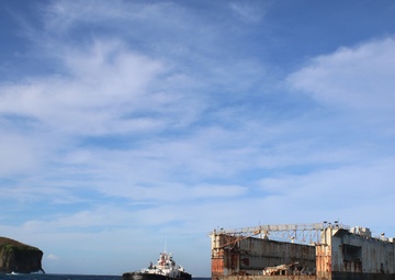 Dry Dock ‘Richland’ removed from Naval Base Guam after 48 years