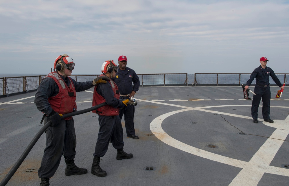 Shipboard fire drill