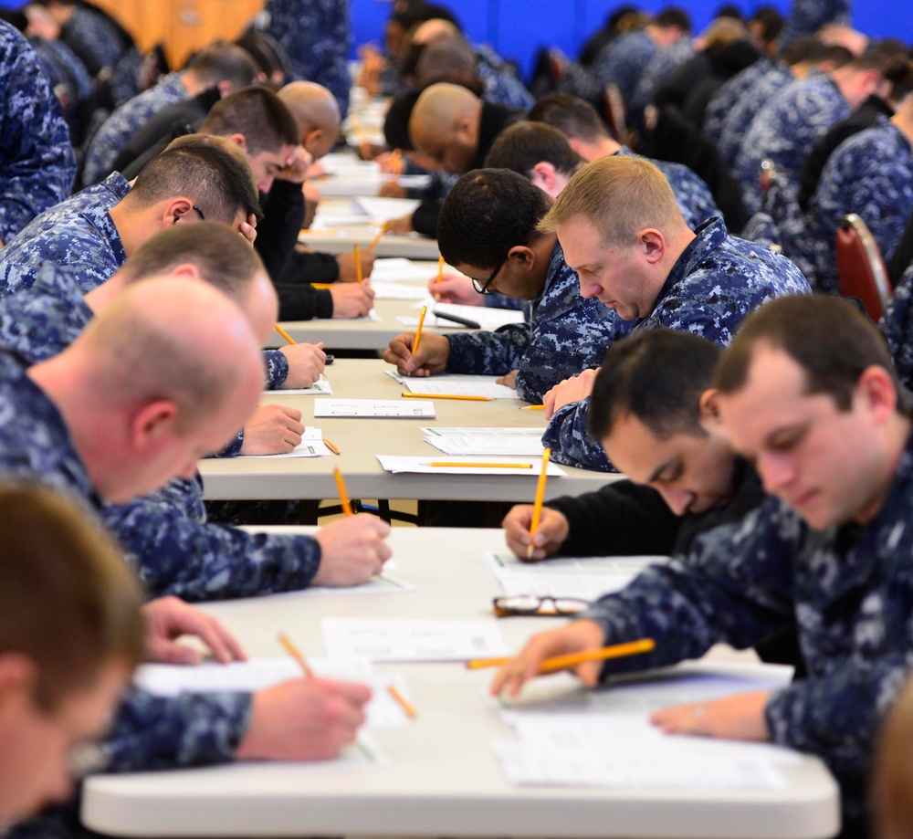 Ford's first class petty officers test for chief