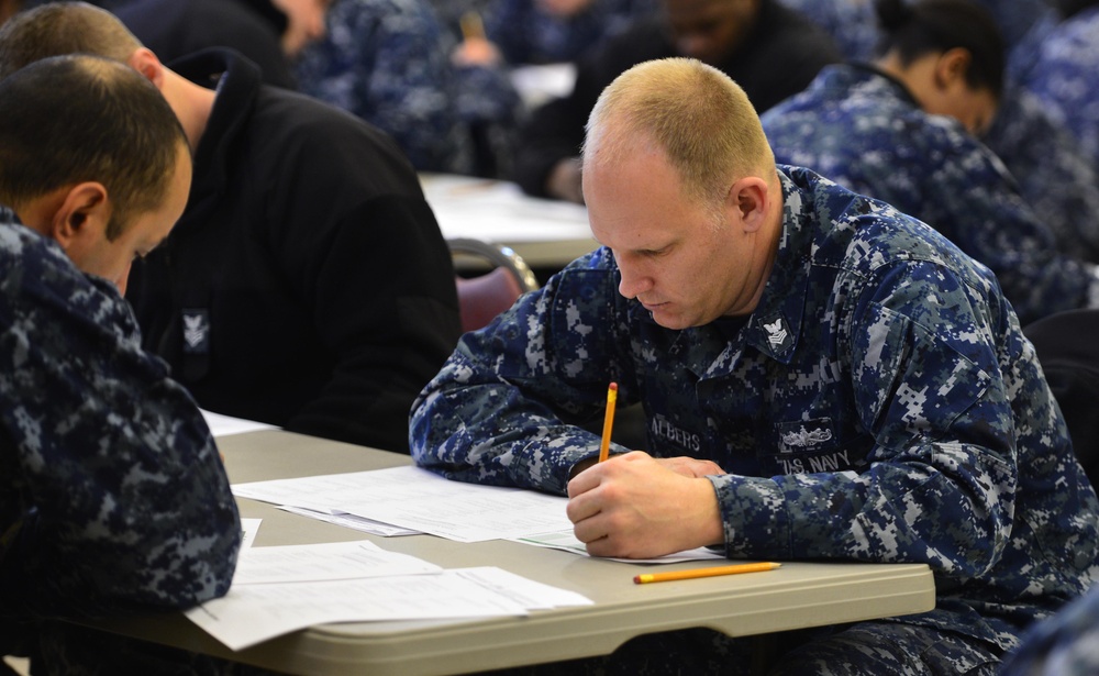 Ford's first class petty officers test for chief