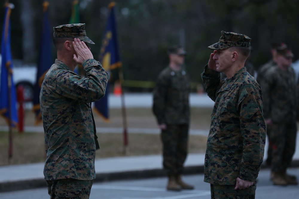 2nd MLG Lowers the National Ensign