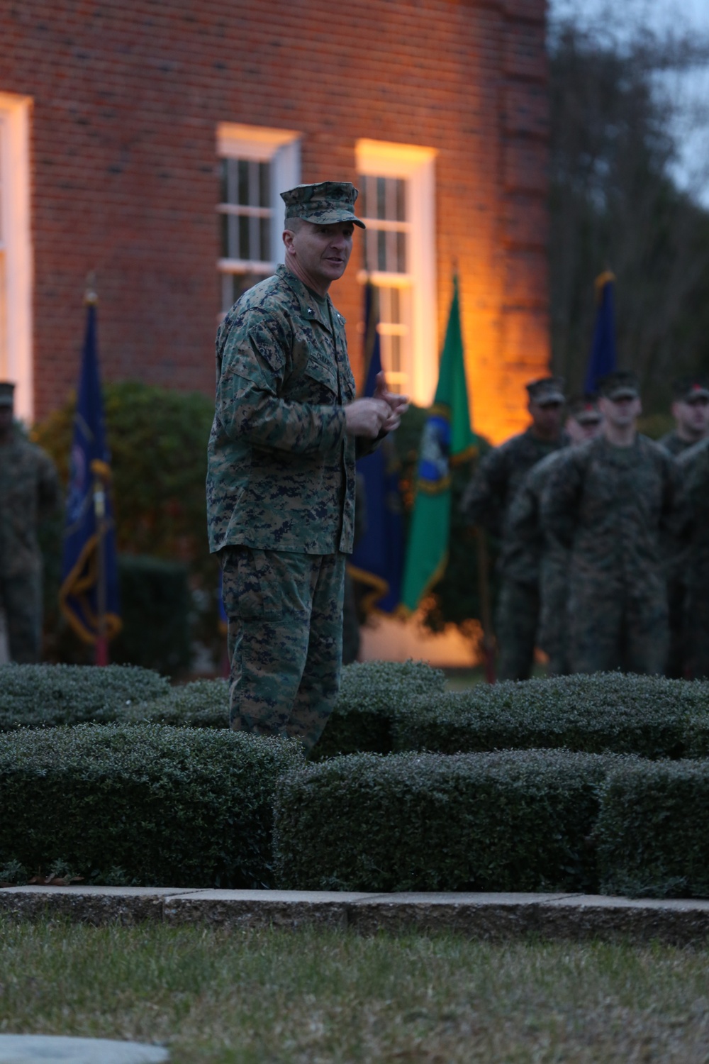 2nd MLG Lowers the National Ensign