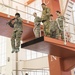 Female ROTC cadet does 5-meter drop