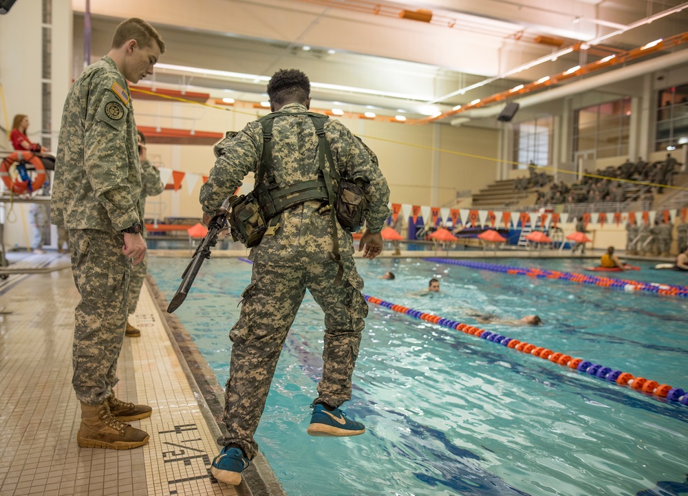 ROTC cadet takes the plunge
