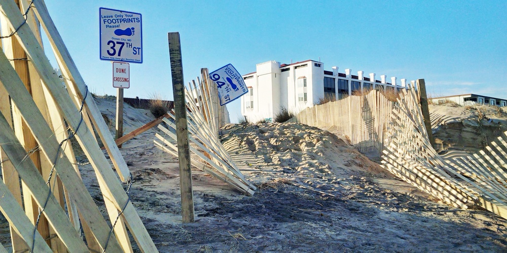 Post-storm inspections of Atlantic Coast of Maryland Shoreline Protection Project at Ocean City, Md., Jan. 27, 2016