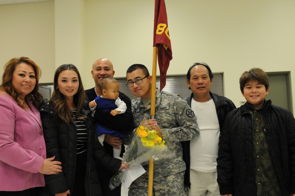 Family, friends of 804th Transportation Detachment send off Soldiers