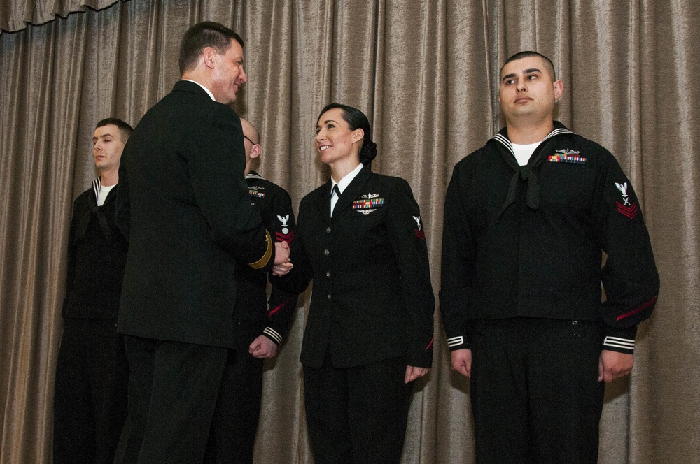 Commander, Submarine Group Nine, announces Sailor of Year