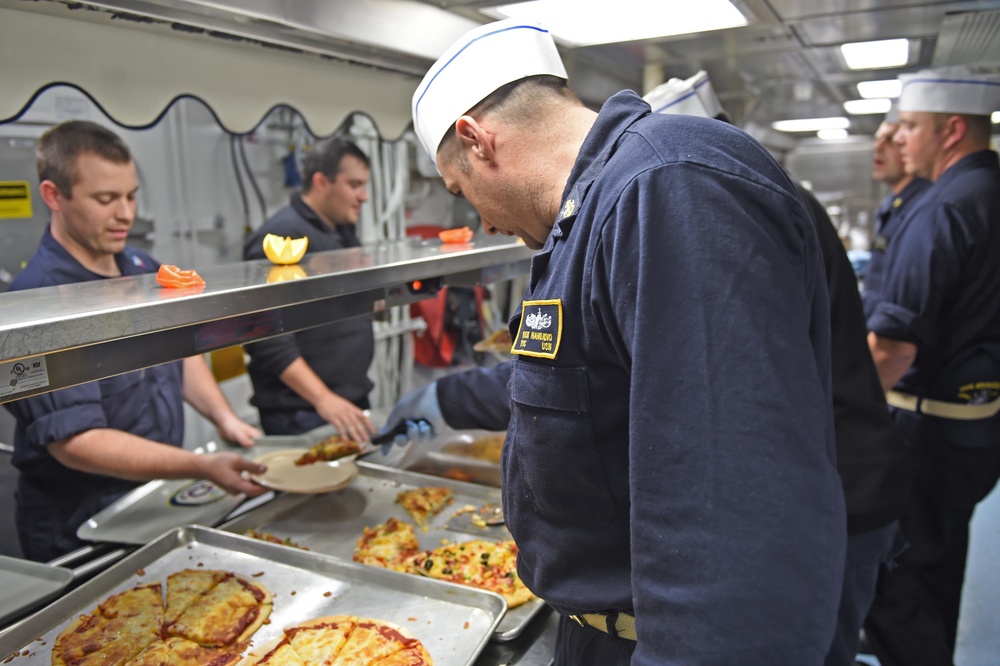 Pizza day on USS Stockdale