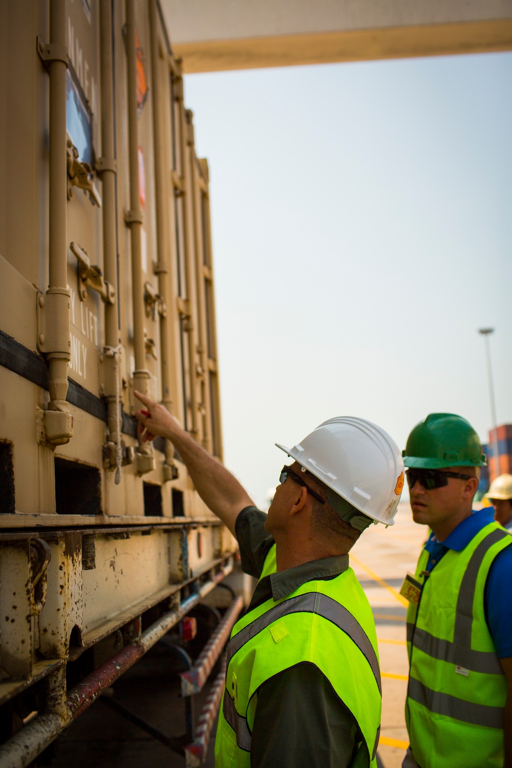 U.S. Service Members Unload Supplies at Laem Chabang International Terminal