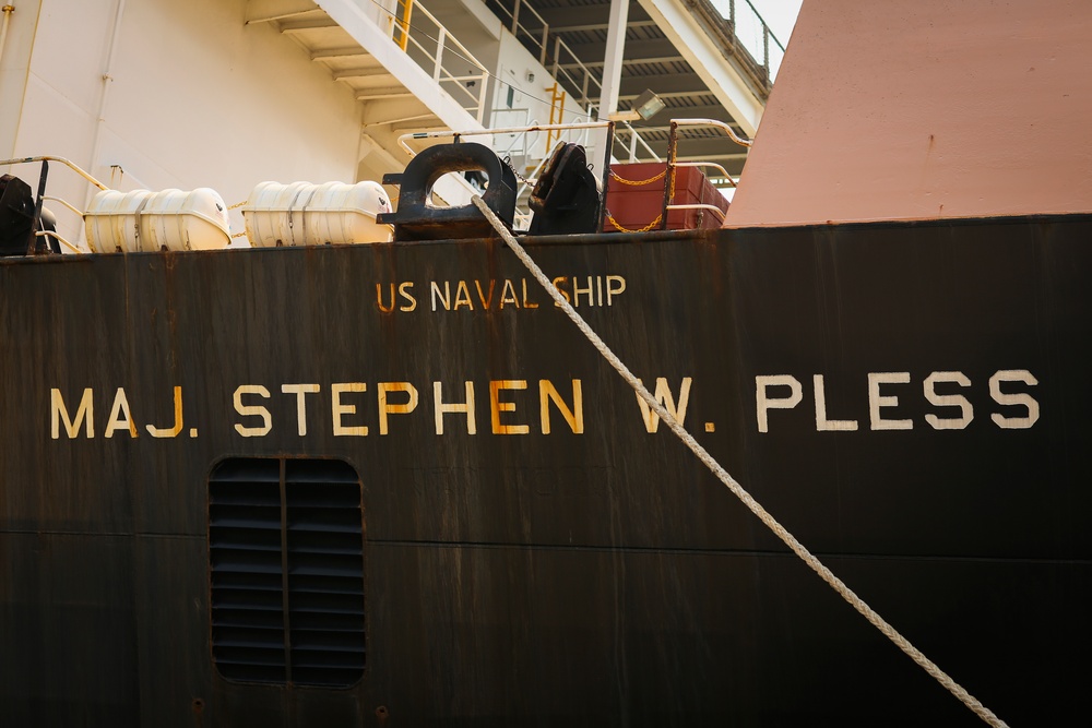 U.S. Service Members Unload Supplies at Laem Chabang International Terminal