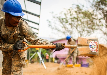 Construction Continues at the Ban Raj Bum Roong School During Exercise Cobra Gold 2016