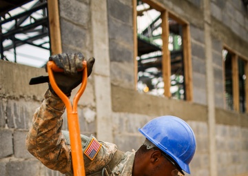Construction Continues at the Ban Raj Bum Roong School During Exercise Cobra Gold 2016