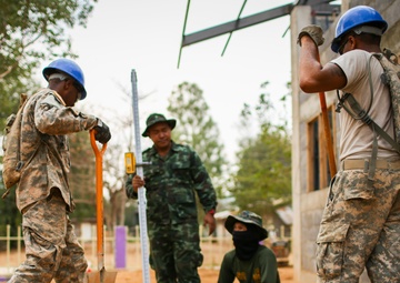 Construction Continues at the Ban Raj Bum Roong School During Exercise Cobra Gold 2016