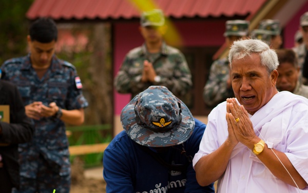 Cobra Gold 2016 Pillar Dedication Ceremony: Wuat Ban Mak School
