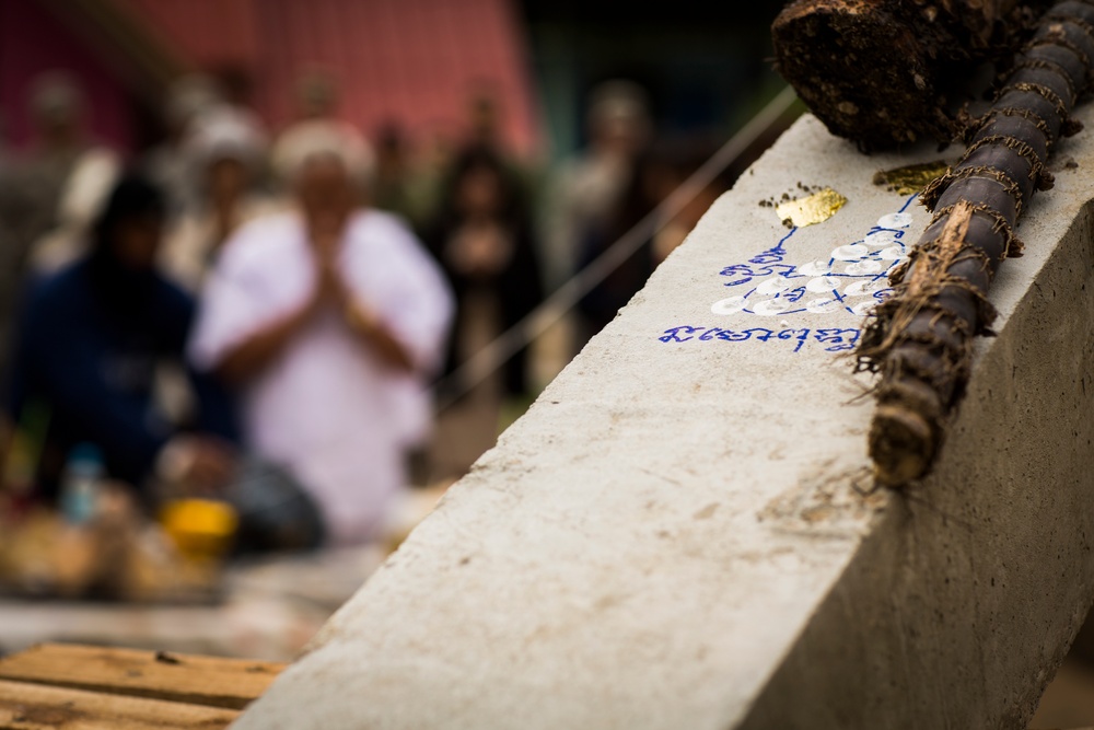 Cobra Gold 2016 Pillar Dedication Ceremony: Wuat Ban Mak School
