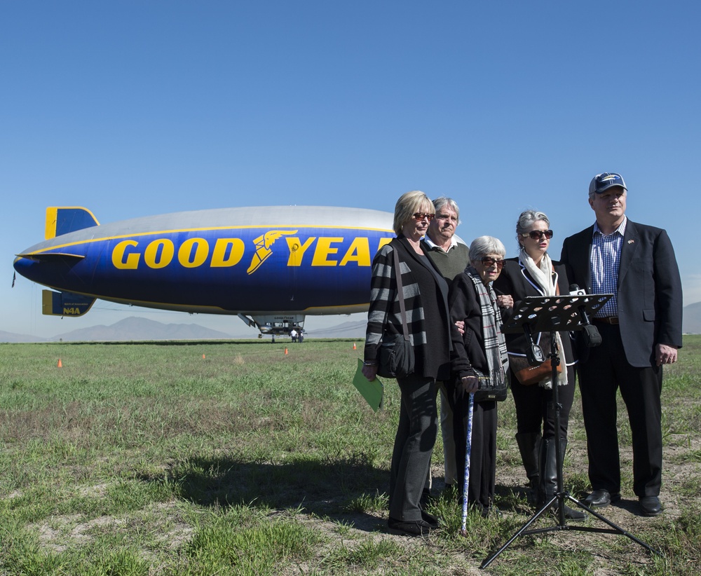 Family wins contest, rides in Goodyear blimp
