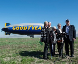 Family wins contest, rides in Goodyear blimp