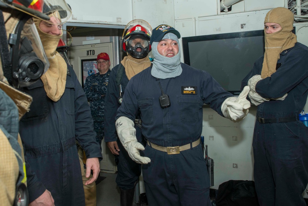 General quarters drill aboard USS George Washington