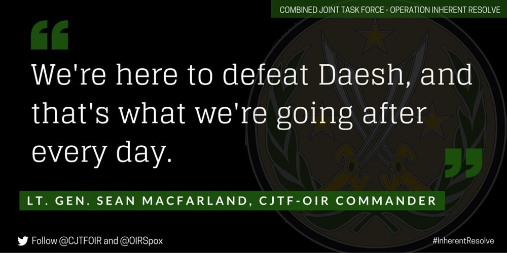 CJTF-OIR Commander Lt. Gen. Sean MacFarland quote 2