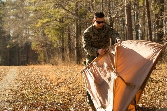 Setting up camp