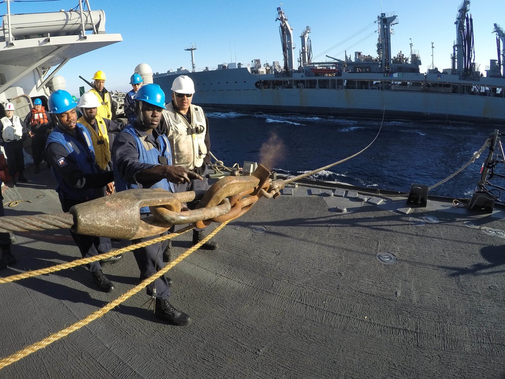 USS Carney replenishment at sea