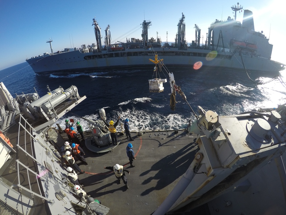 USS Carney replenishment at sea