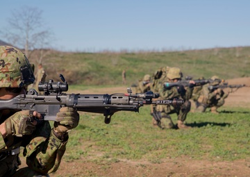 Japanese Soldiers break contact, engage US Marines
