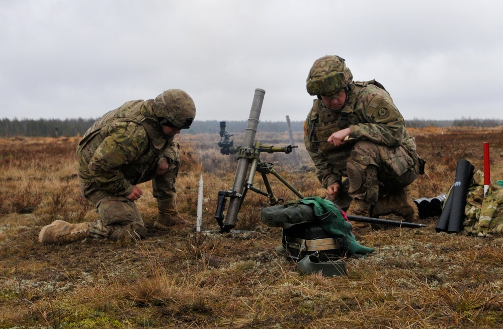 Mortar training and evaluations in Latvia