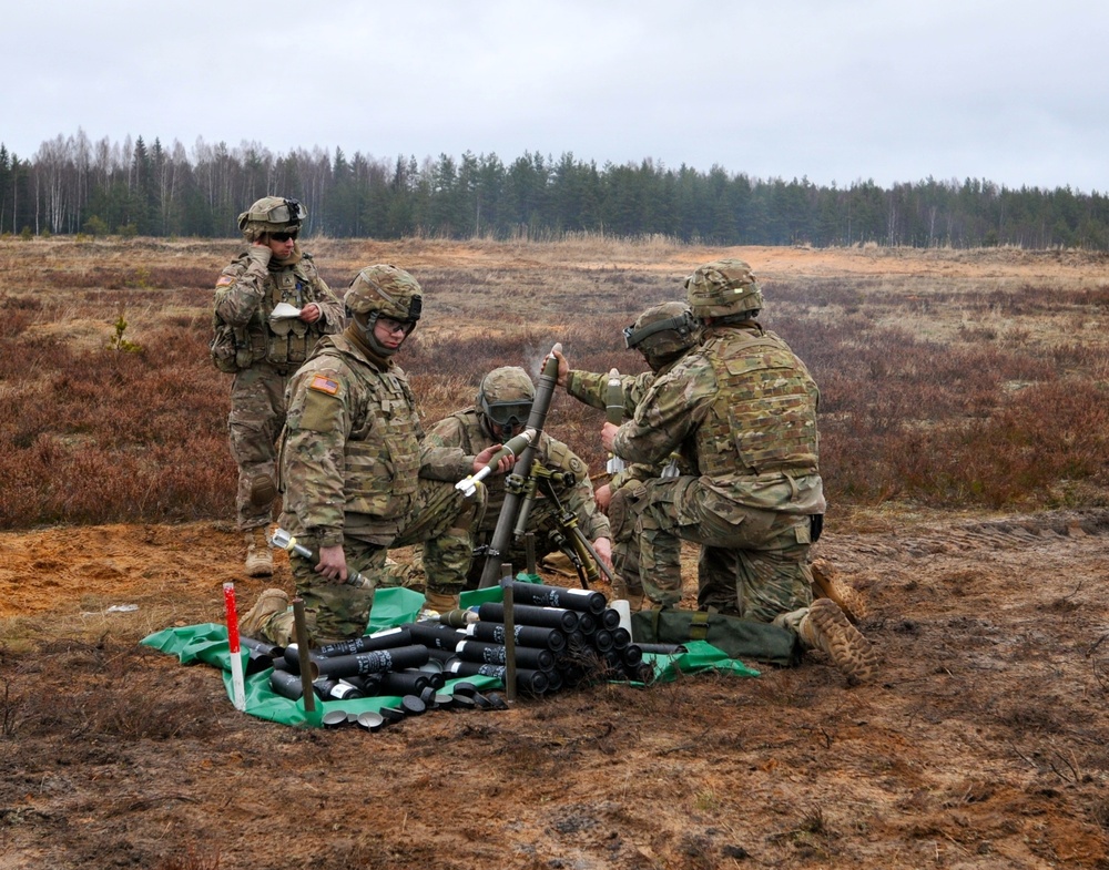 Mortar training and evaluations in Latvia