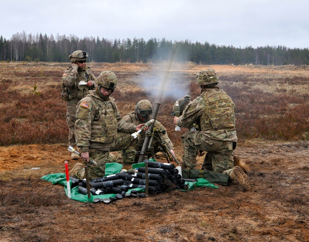 Mortar training and evaluations in Latvia