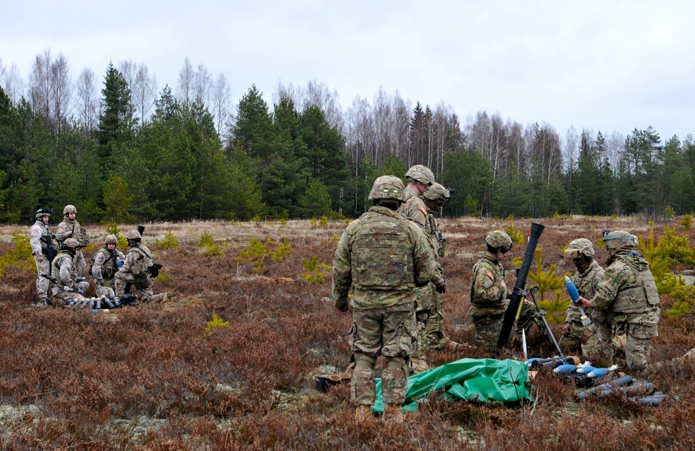 Mortar training and evaluations in Latvia