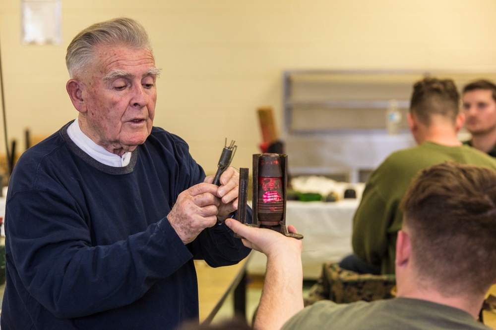 Retired Marine major instructs 3/2 Marines during DFT