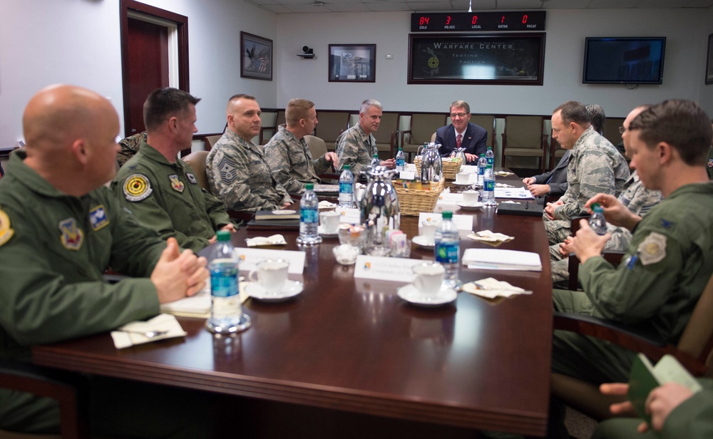 Secretary of defense visits Nellis AFB