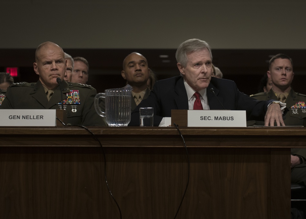 Mabus testifies before the Senate Armed Services Committee