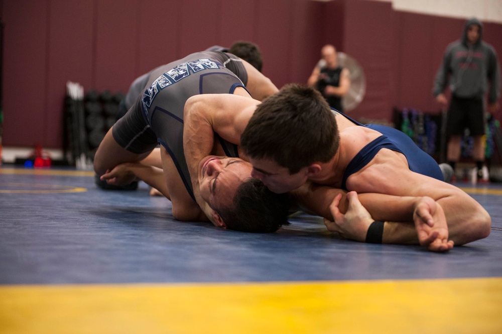 All-Navy Sports wrestle off