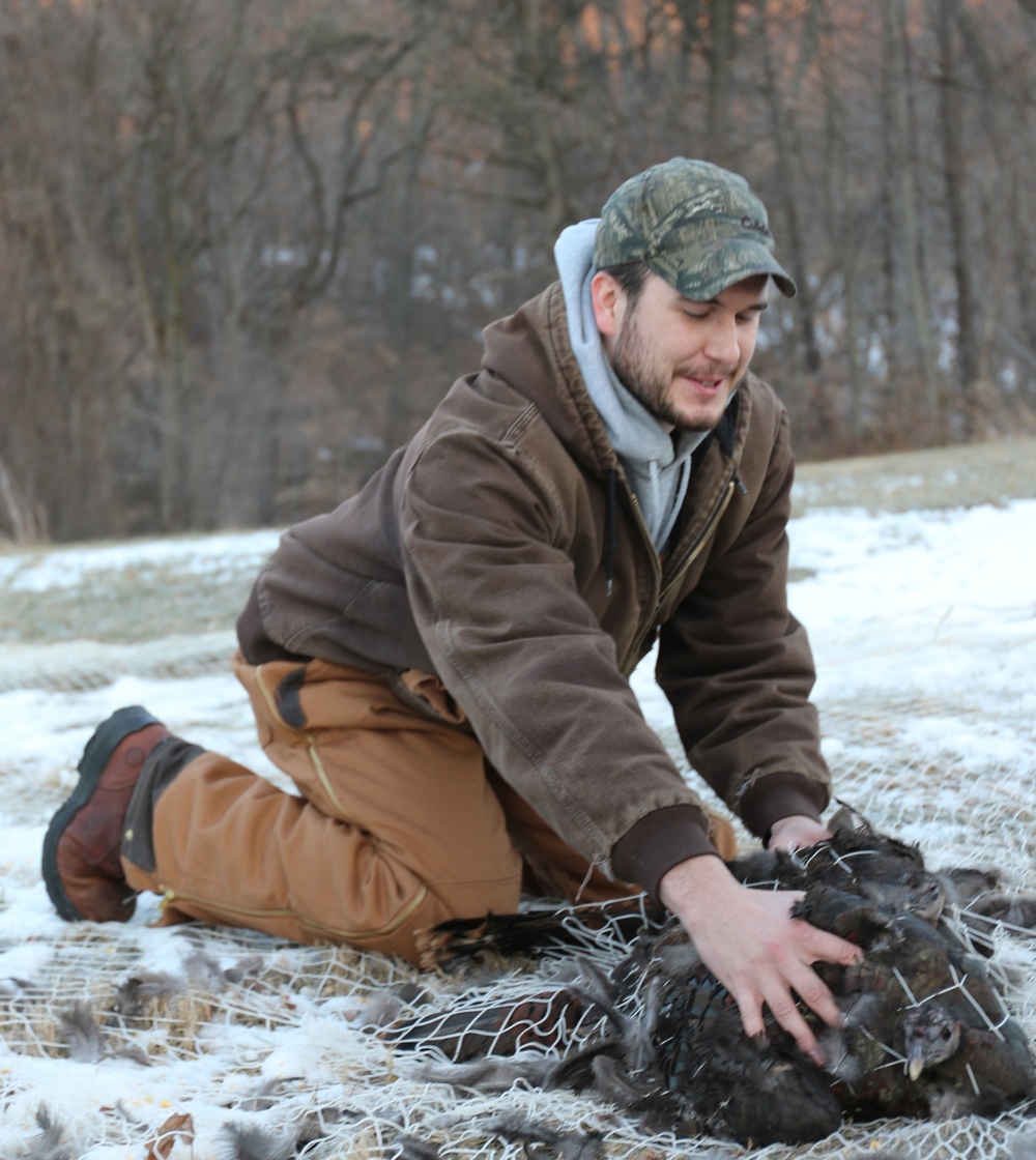 New York State Department of Environmental Conservation wild turkey tagging at Camp Smith Training Site