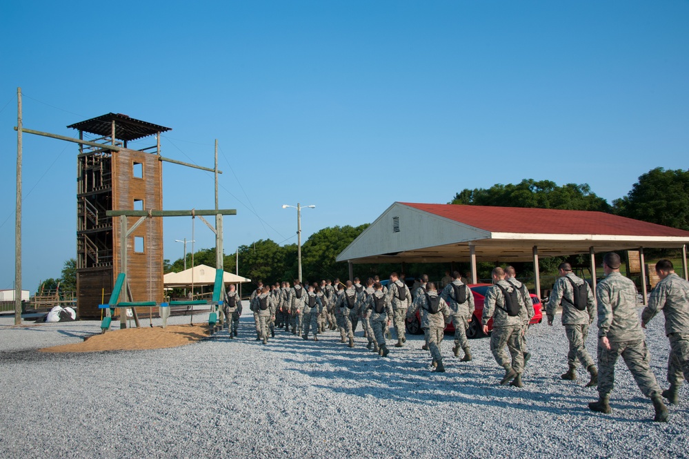 OTS students practice teambuilding skills