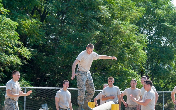 OTS students practice teambuilding skills