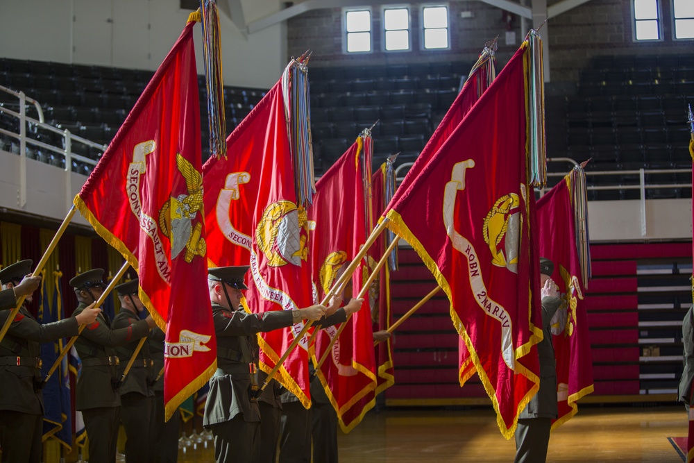 2nd Marine Division 75th Anniversary Battle Colors Rededication and Award Ceremony