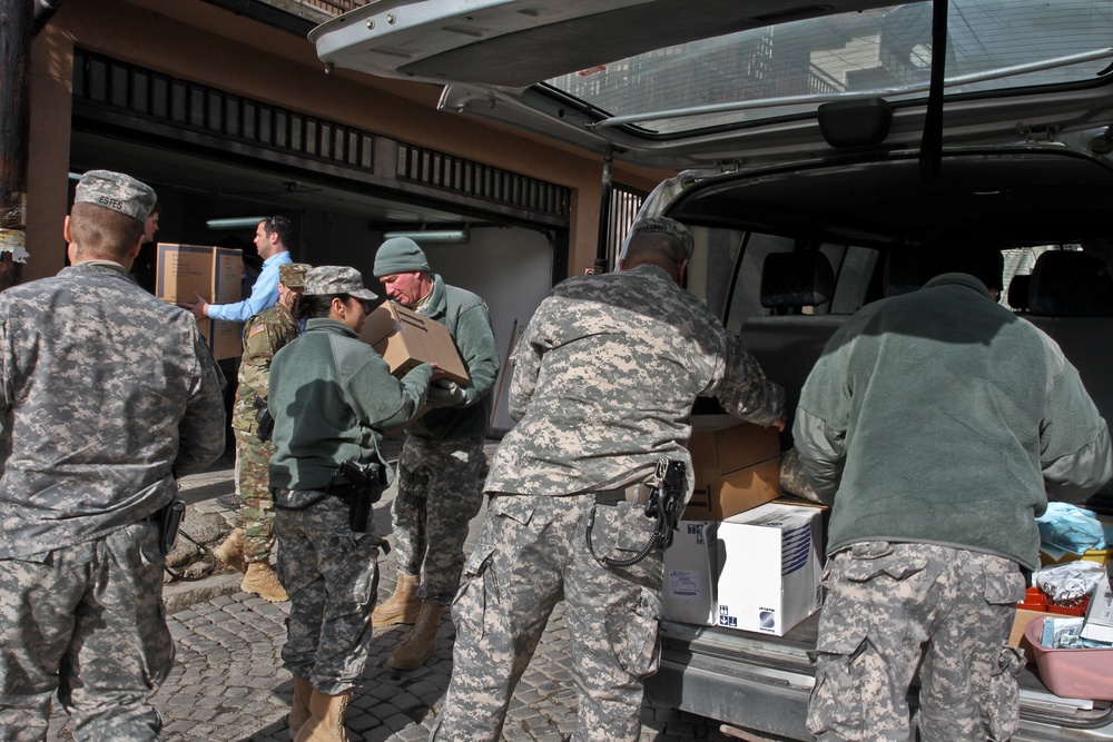 345th Combat Support Hospital delivers medical supplies to U.S Embassy in Kosovo