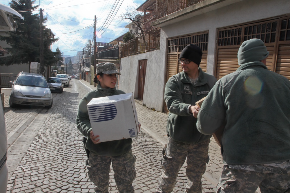 345th Combat Support Hospital delivers medical supplies to U.S Embassy in Kosovo