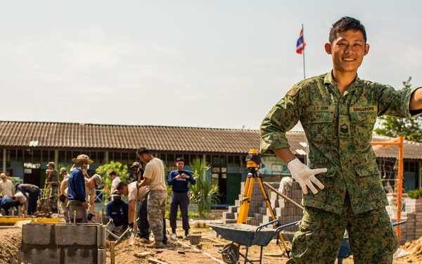 Work Continues at the Wat Ban Mak School During Cobra Gold 2016