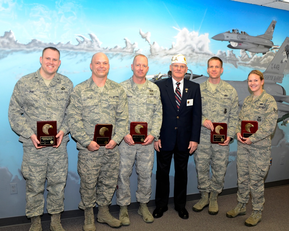American Legion gives plaques to Airmen of the quarter