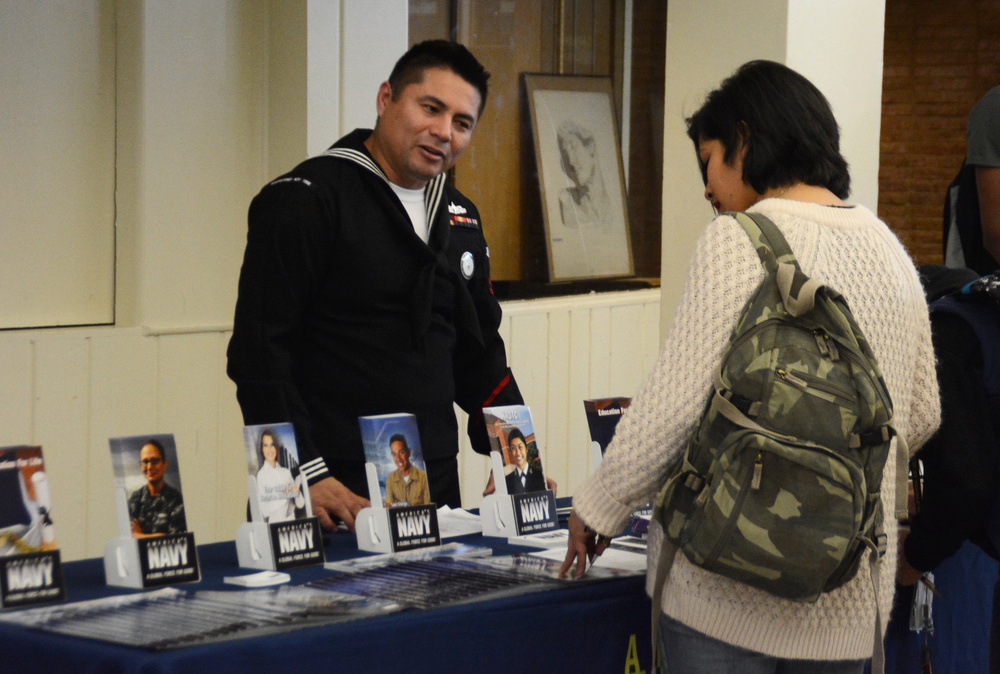 Navy recruiting visits Long Island school