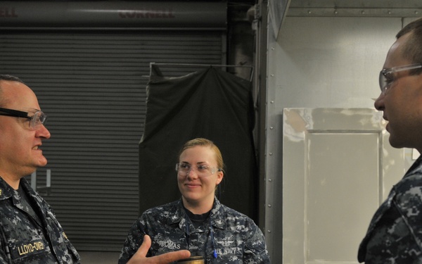 USS Abraham Lincoln tour of LIFAC, 2600 and Huntington Hall buildings