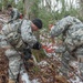 US Army military mountaineering students build rope system