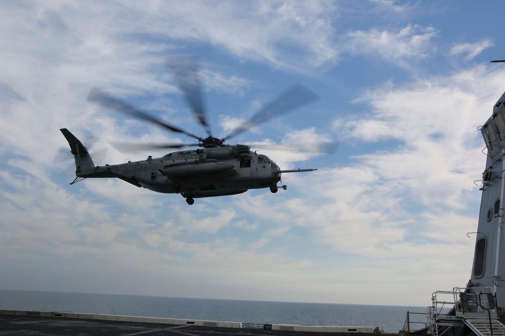 USS Arlington flight deck operations