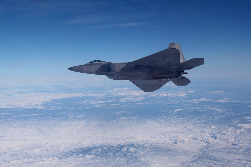 Red Flag 16-1:F-22 Raptor aerial